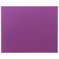 Dazzle Quarto Blank Guest Book L/Sc Prpl