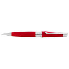 Beverly Translucent Red Lacquer & Chrome Ballpoint Pen