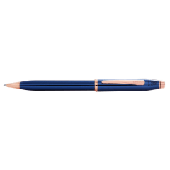 CROSS Century II Translucent Blue Lacquer & Rose Gold Ballpoint Pen