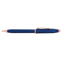 CROSS Century II Translucent Blue Lacquer & Rose Gold Ballpoint Pen