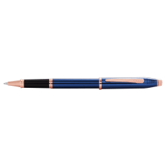 Century II Translucent Blue Lacquer & Rose Gold Rollerball Point