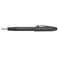CROSS Townsend Black MicroKnurl & Matt Black Fountain Pen, Fine Nib