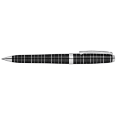 Prelude Black Lacquer & Engraved Lines Ballpoint Pen