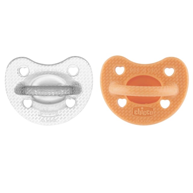 CHICCO Soother:Ph Soft Luxe Sil 6-16m 2pc Or-Tr