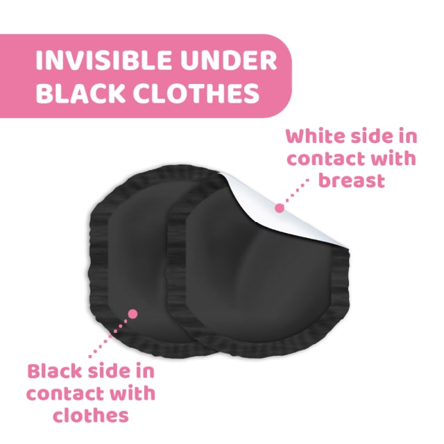CHICCO Black Disposable Breast Pads Black - 60pk