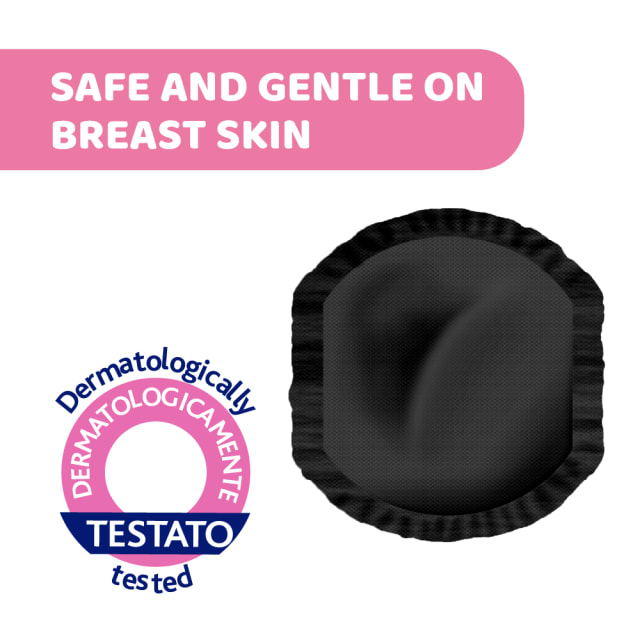 CHICCO Black Disposable Breast Pads Black - 60pk