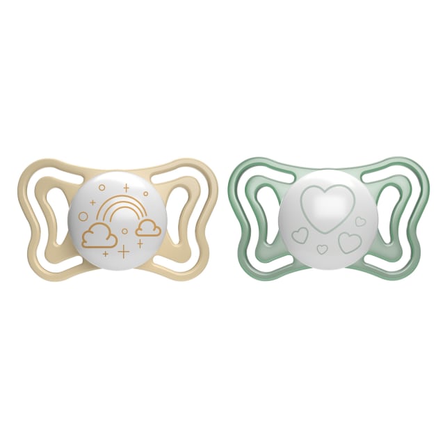 CHICCO Soother: Physio Light Glow Sil 2-6m 2pc