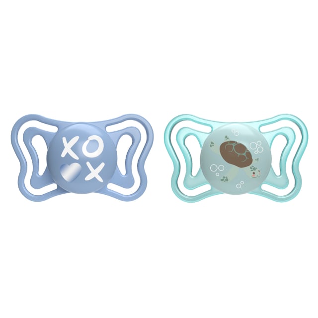 CHICCO Soother: Physio Light Blue Sil 6-16m 2pc