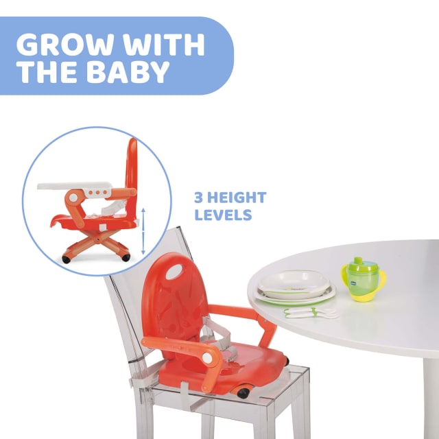 CHICCO Booster Seat: Pocket Snack - Poppy Red