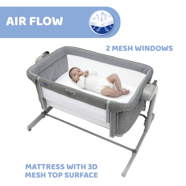 CHICCO Crib: Next2Me Magic Evo - Dark Grey