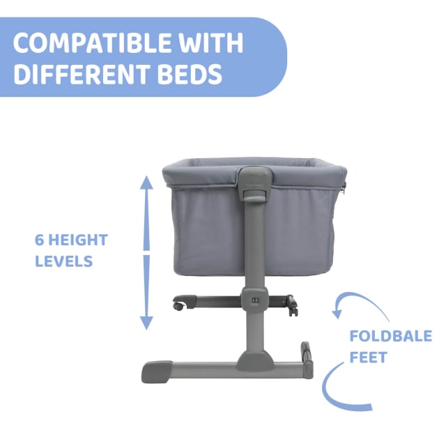 CHICCO Crib: Next2Me Essential - Stone Re_Lux