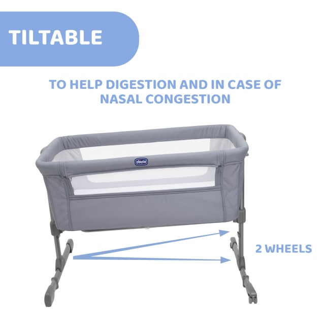 CHICCO Crib: Next2Me Essential - Stone Re_Lux