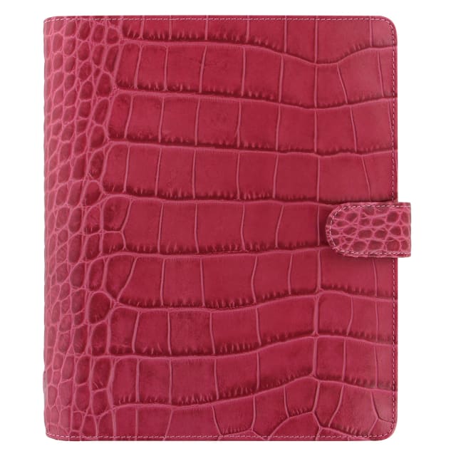 FILOFAX A5 CLASSIC CROC ORGANISER FUSHIA