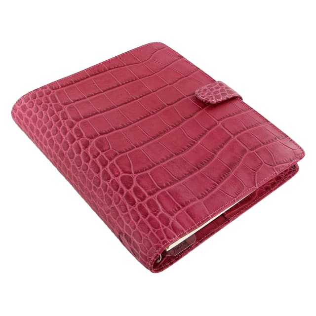 FILOFAX A5 CLASSIC CROC ORGANISER FUSHIA