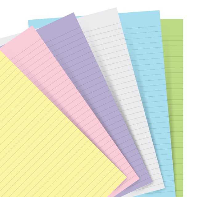 FILOFAX PERSONAL REFILL PASTEL RULED 60PK
