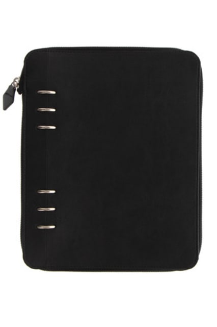 FILOFAX A5 CLIPBOOK ZIP MONOGRAM BLACK