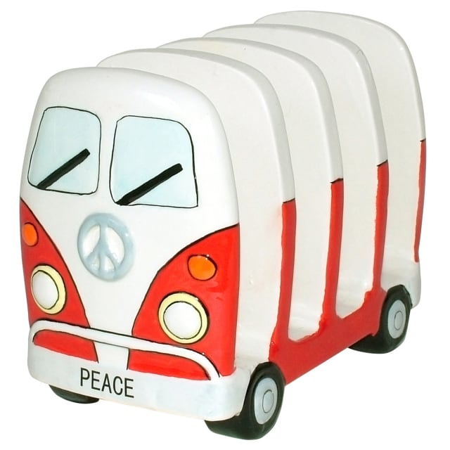 DAKOTA PEACE CAMPERVAN TOAST RACK RED