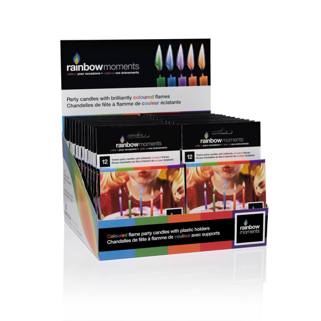 COLOUR PARTY CANDLE (24=1)