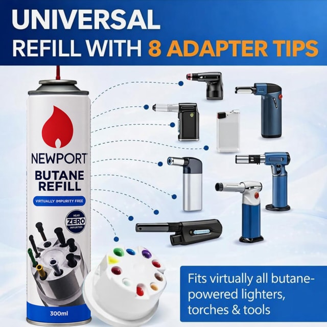 NEWPORT BUTANE GAS REFILLS 300ml (12=1) C72