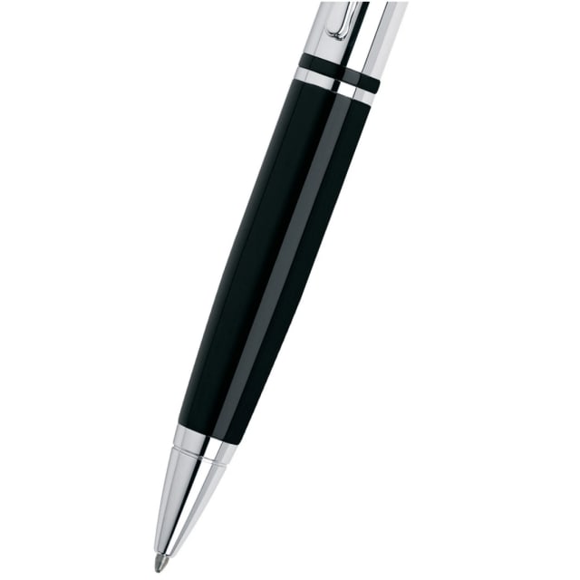 CROSS Calais Chrome / Black Lacquer Ballpoint Pen