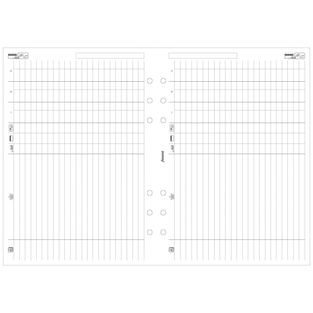 FILOFAX A5 REFILL WHITE FINANCES 25PK