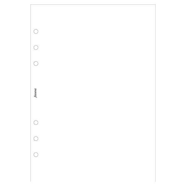 FILOFAX A5 REFILL WHITE PLAIN 25PK