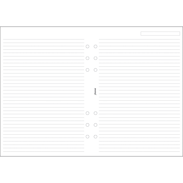 FILOFAX A5 REFILL WHITE RULED 25PK