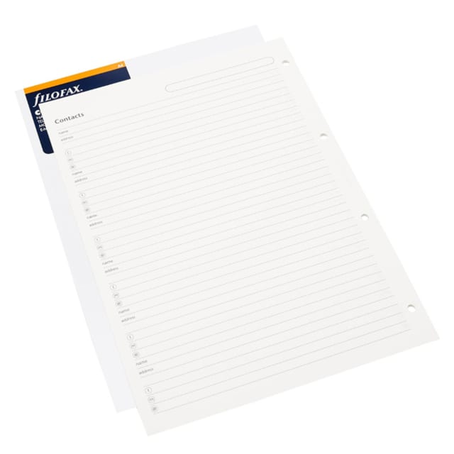 FILOFAX M2 NAME/ADD/EMAIL/PH/FX/MOB