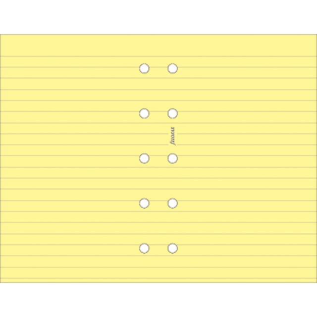 FILOFAX MIN REFILL YELLOW RULED 20PK