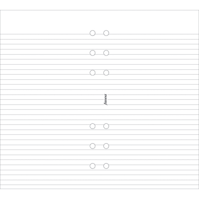 FILOFAX PERSONAL REFILL WHITE RULED NOTEPAD 40PGS