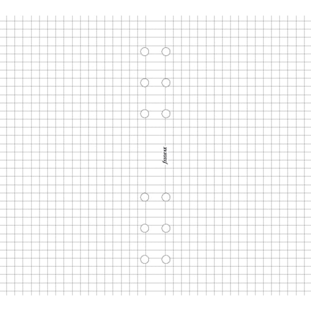 FILOFAX PERSONAL REFILL WHITE QUADRILLE 20PK