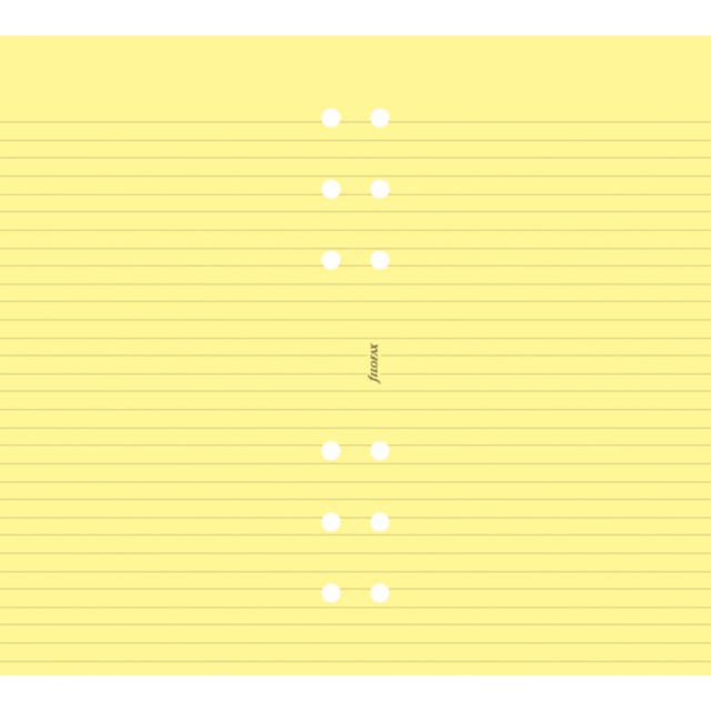 FILOFAX PERSONAL REFILL YELLOW RULED 30PK