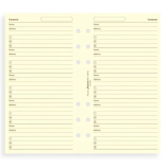 FILOFAX PKT CRM NAM/ADD/EMAIL/PH/FX