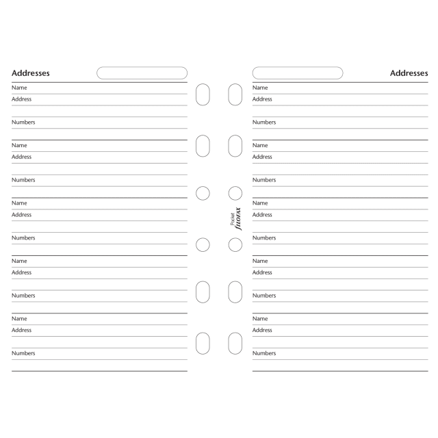 FILOFAX POCKET NAME, ADDRESS & PHONE