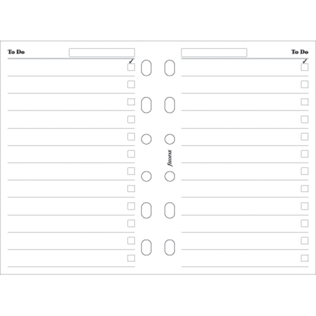 FILOFAX POCKET REFILL WHITE TO DO 20pk
