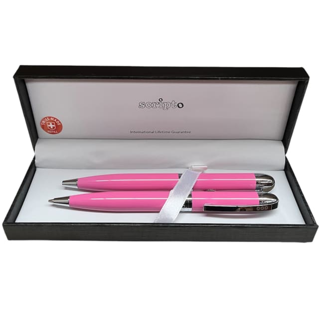 SCRIPTO Sierra Ballpoint + Mechanical Pencil Pink