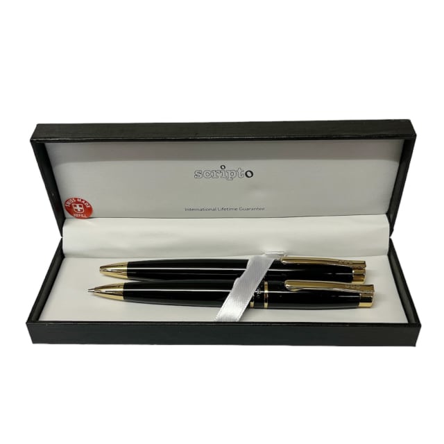 SCRIPTO Tribute Ballpoint + Mechanical Pencil Black / Gold