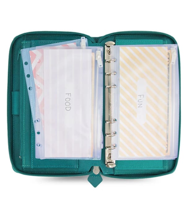 Filofax PERsonal COMpact SAFFIANO ZIP ORGANISER AQUA