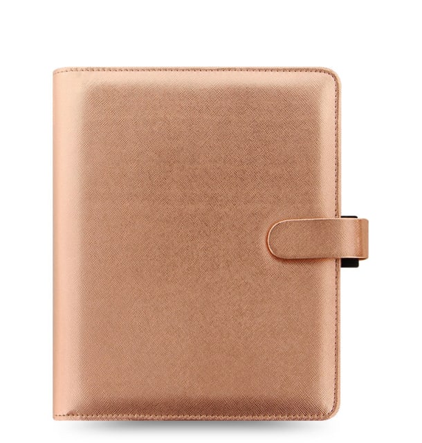 FILOFAX A5 SAFFIANO ORGANISER ROSE GOLD