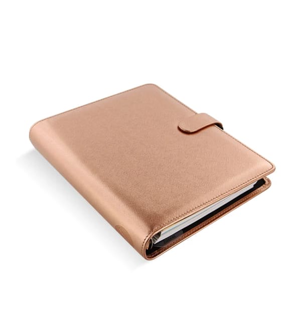FILOFAX A5 SAFFIANO ORGANISER ROSE GOLD