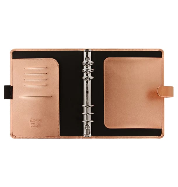FILOFAX A5 SAFFIANO ORGANISER ROSE GOLD