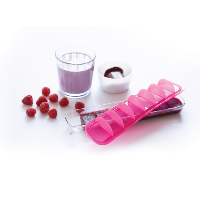 Qubies Pink Ice & Food Portion Freezing Tray