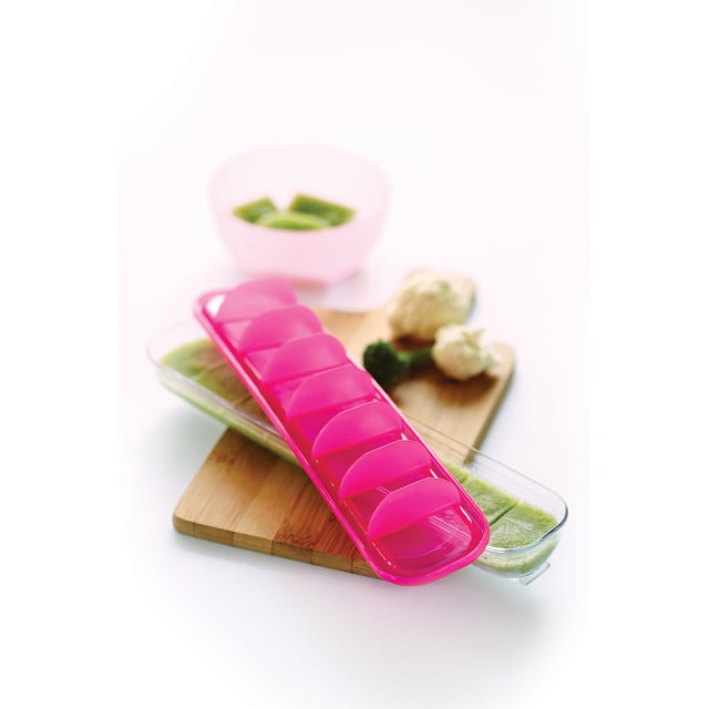 Qubies Pink Ice & Food Portion Freezing Tray