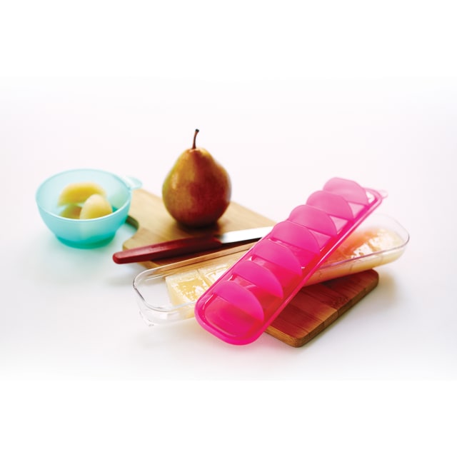 Qubies Pink Ice & Food Portion Freezing Tray