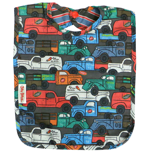 SILLY BILLYZ COTTON BIB - TRUKKA FIESTA