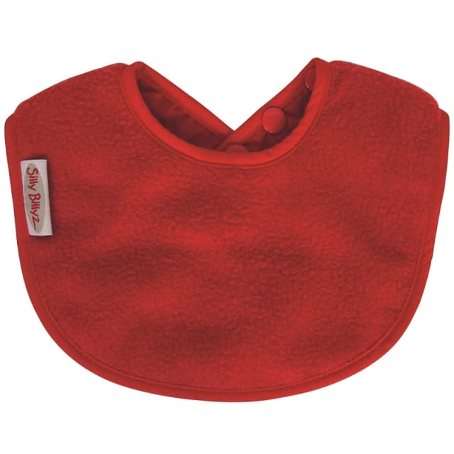 SILLY BILLYZ FLEECE BIBLET RED