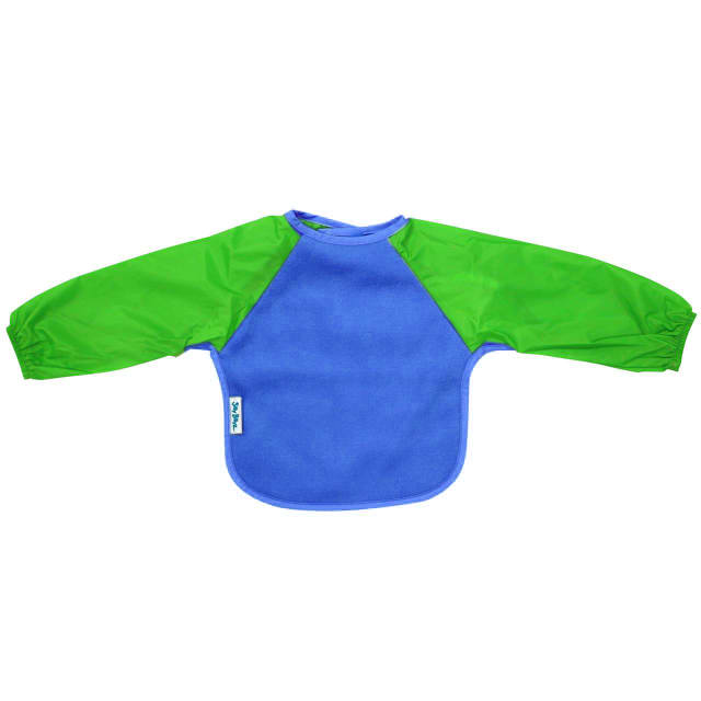 SILLY BILLYZ FLEECE SMALL L/S BIB ROYAL/LIME