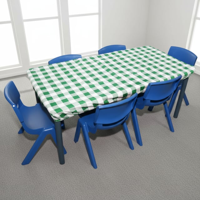 SILLY BILLYZ Tablecloth 120X60CM GINGHAM RECT GREEN
