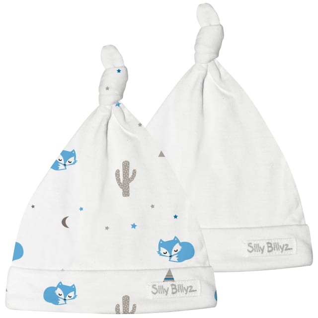 SILLY BILLYZ GUMNUT BABYHAT 2PK FOX