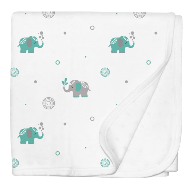 SILLY BILLYZ JERSEY SWADDLE BLANKET ELEPHANT